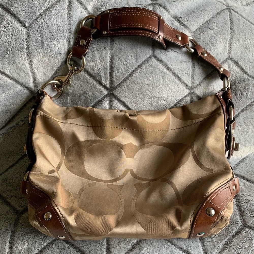 Coach signature shoulder bag